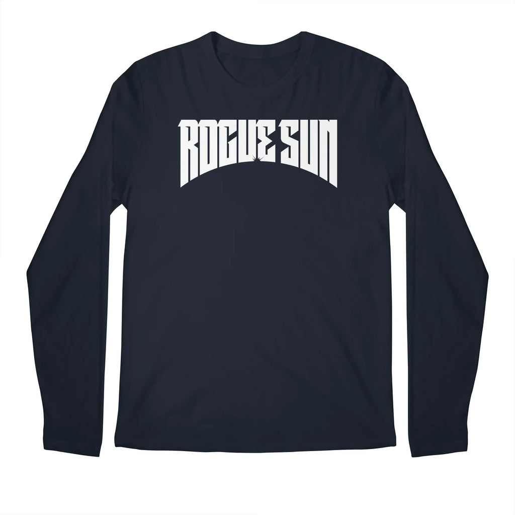 Rogue Sun Logo (White) — Mens Longsleeve T Shirt