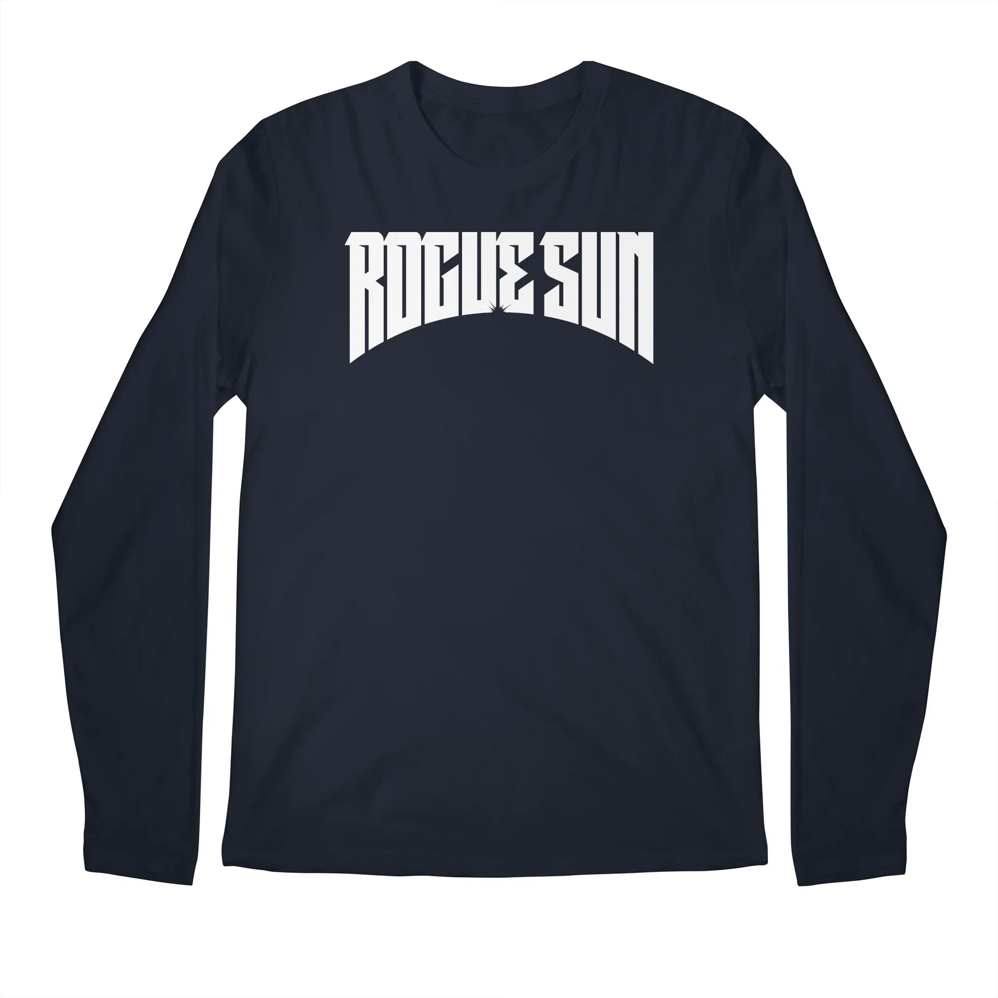 Rogue Sun Logo (White) — Mens Longsleeve T Shirt