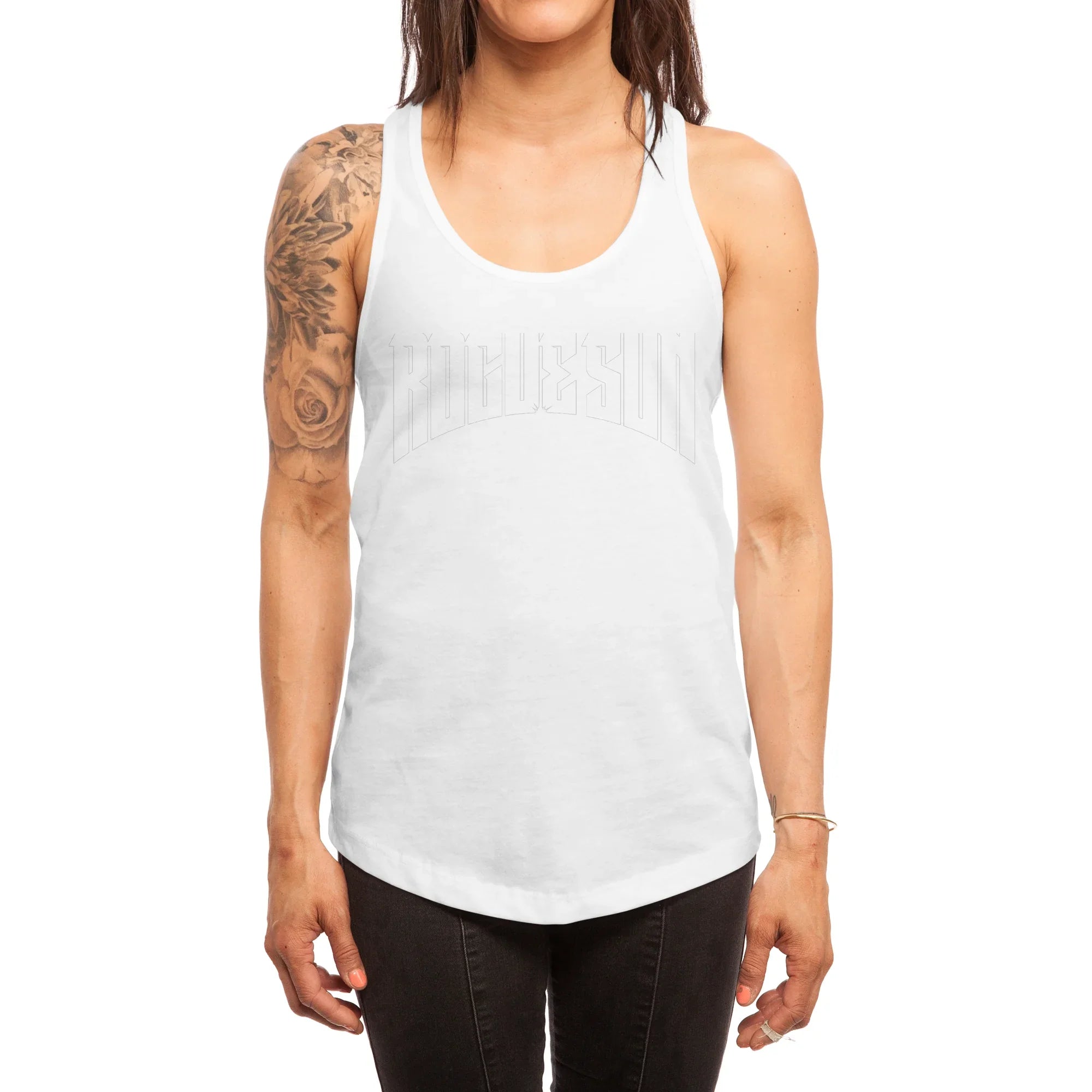 Rogue Sun Logo (White) — Womens Tank