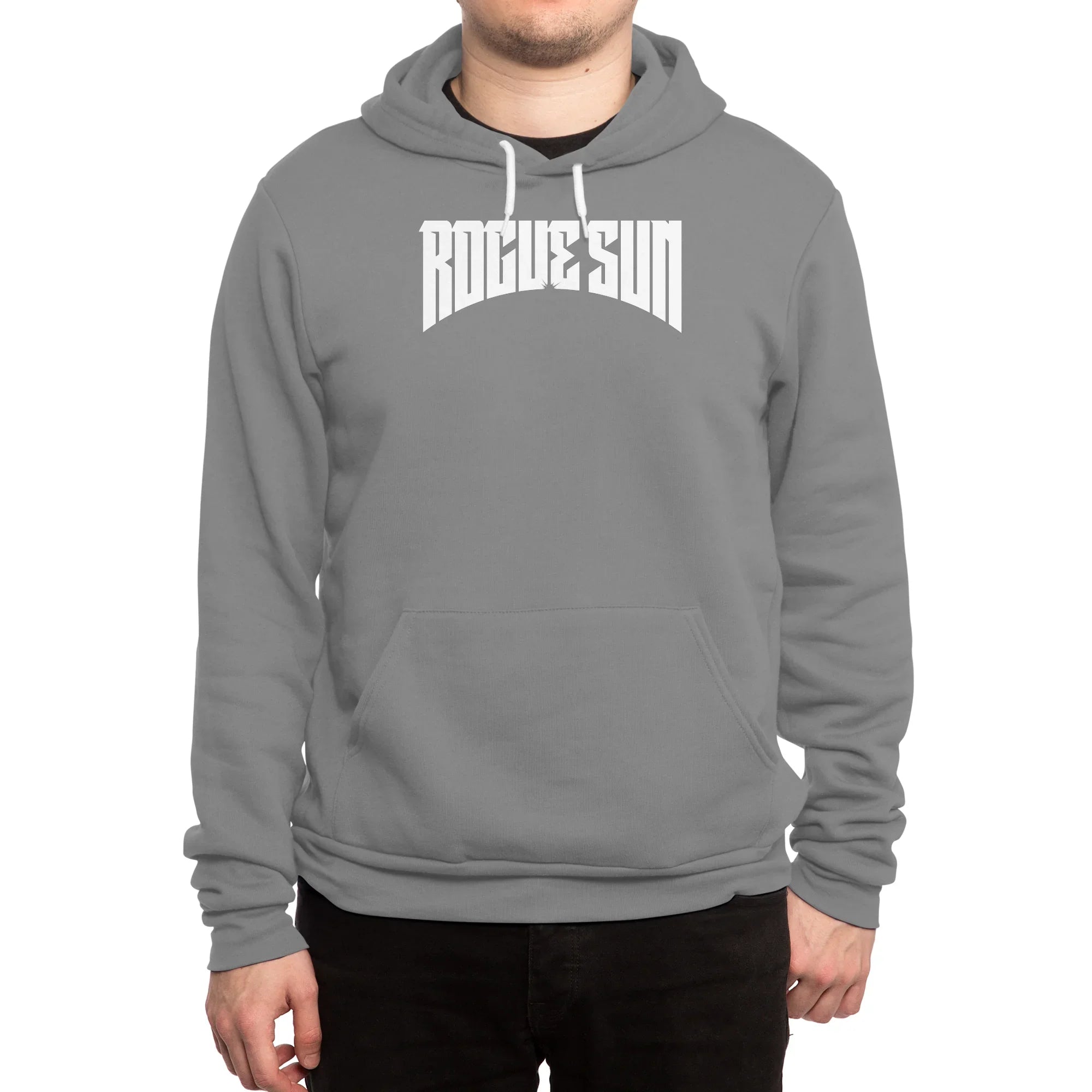 Rogue Sun Logo (White) — Mens Pullover Hoody