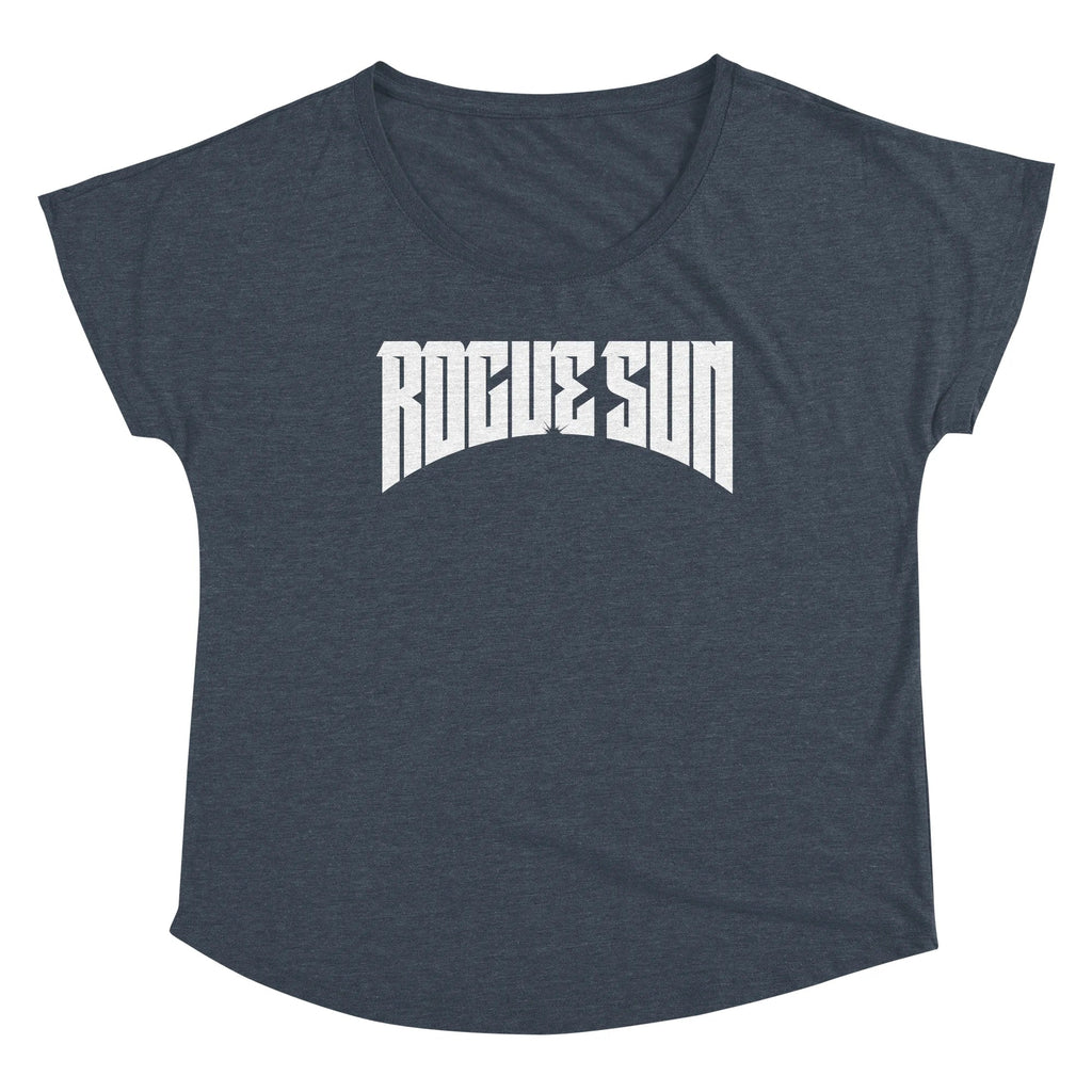 Rogue Sun Logo (White) — Womens Scoop Neck