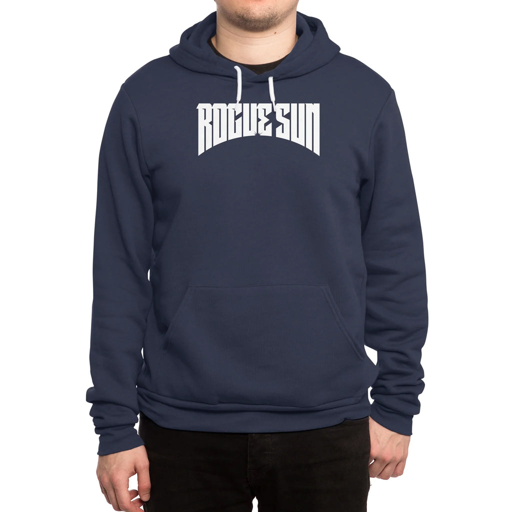 Rogue Sun Logo (White) — Mens Pullover Hoody