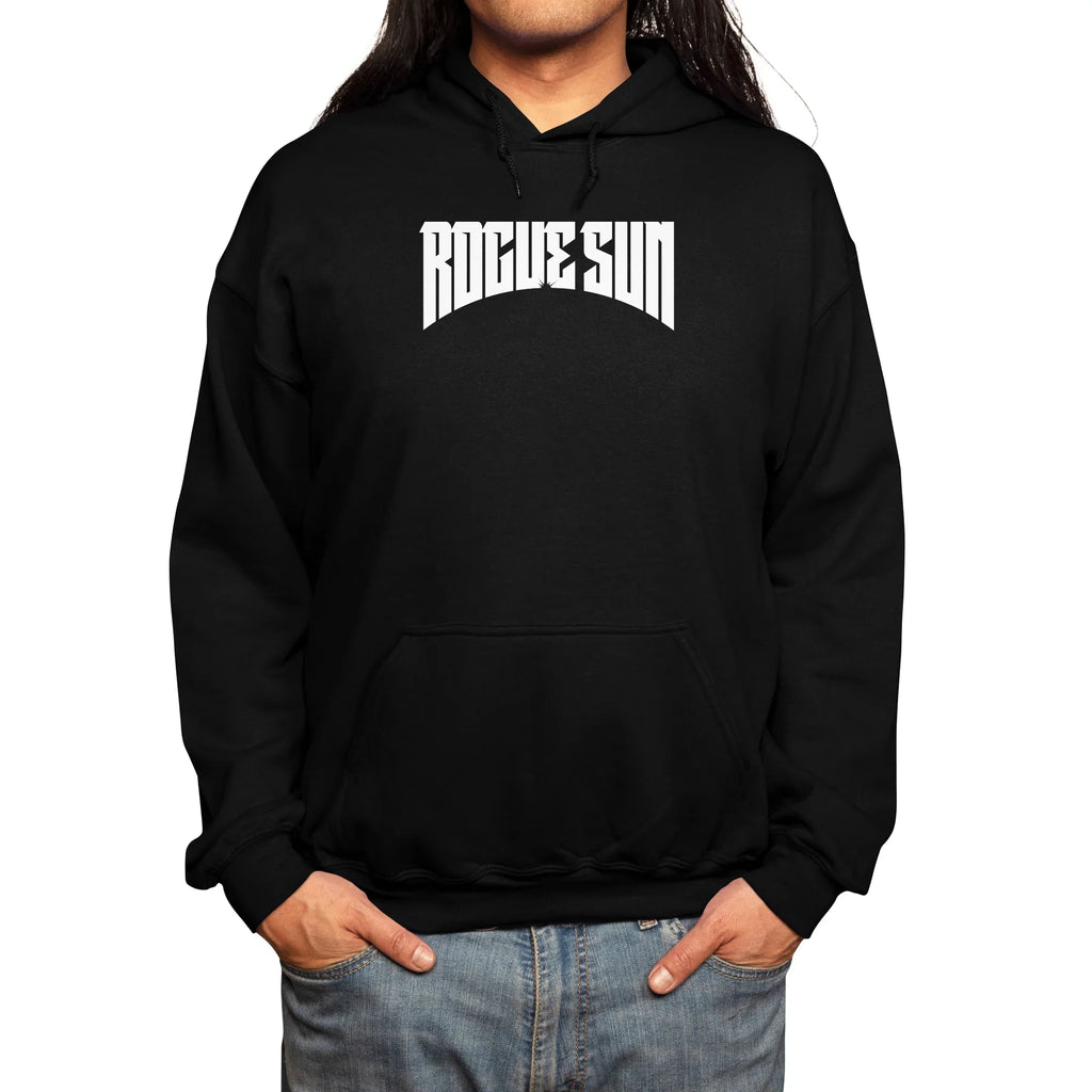 Rogue Sun Logo (White) — Mens Pullover Hoody