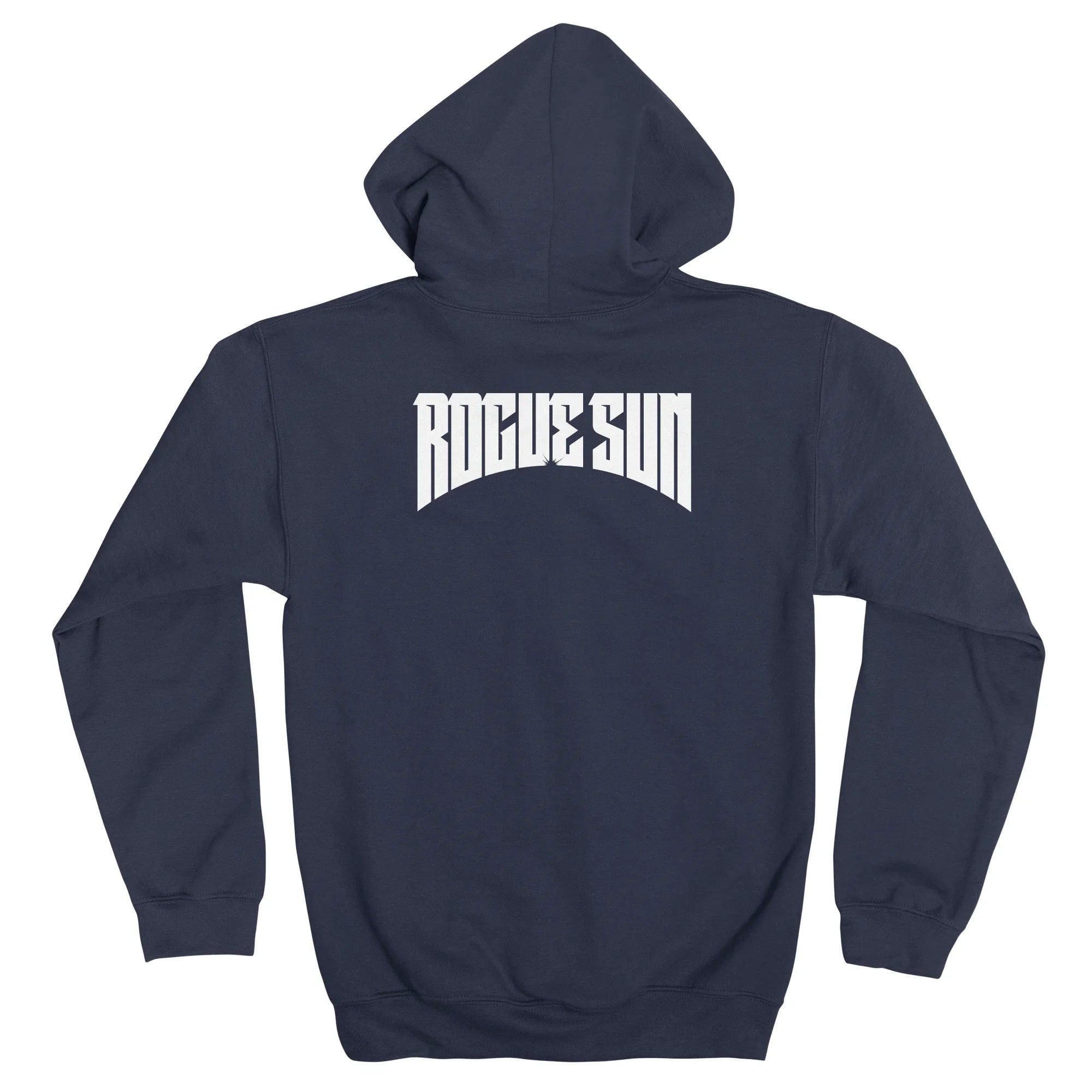 Rogue Sun Logo (White) — Mens Zip Up Hoody