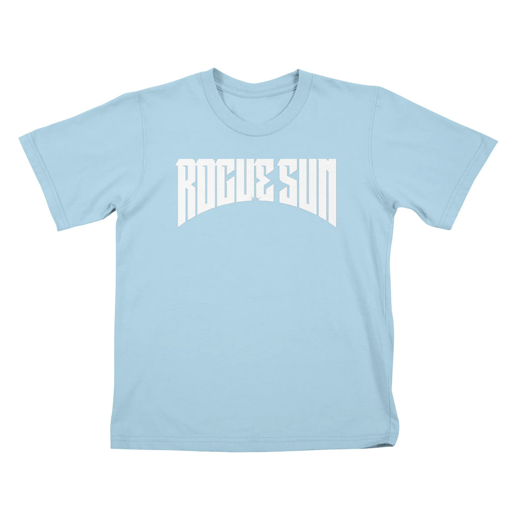 Rogue Sun Logo (White) — Kids T Shirt