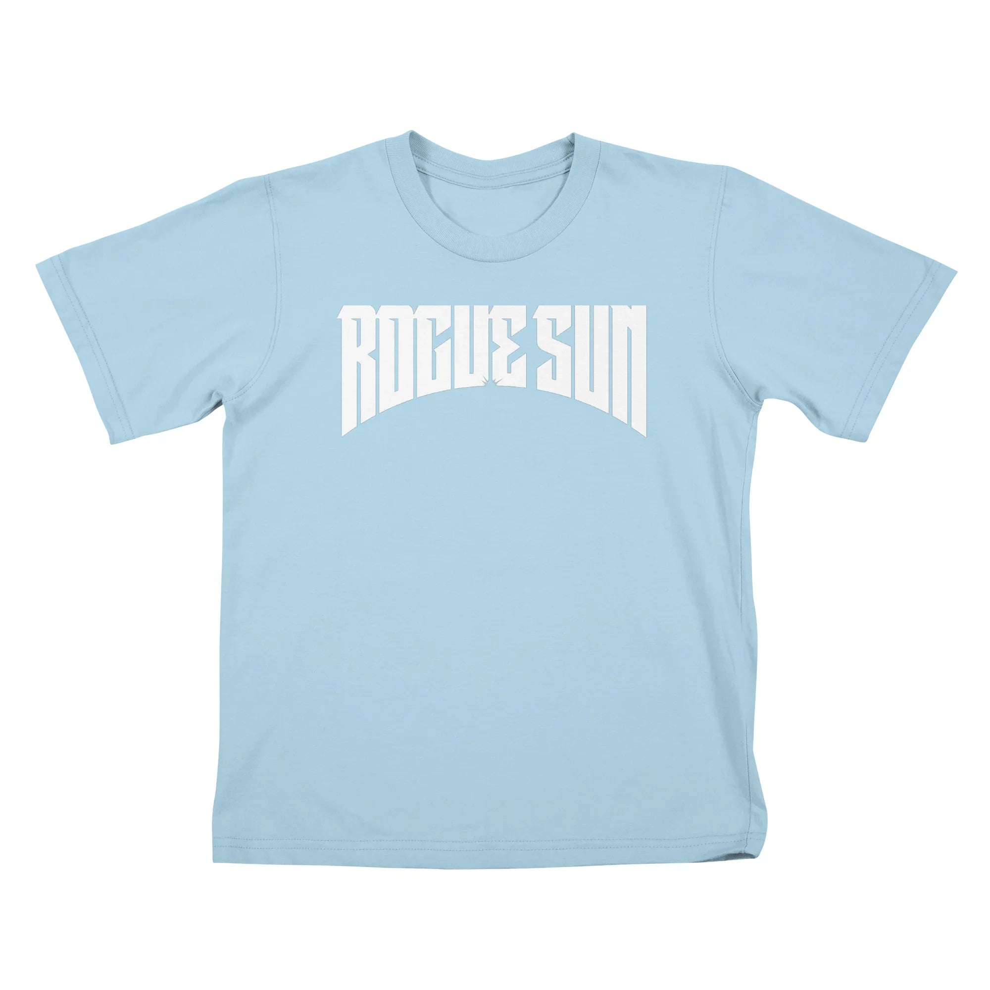 Rogue Sun Logo (White) — Kids T Shirt
