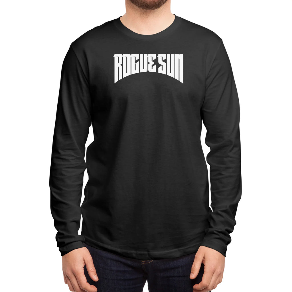 Rogue Sun Logo (White) — Mens Longsleeve T Shirt