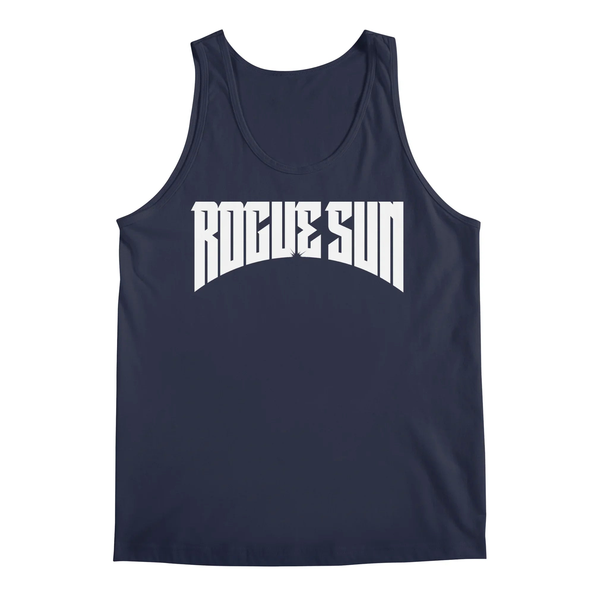 Rogue Sun Logo (White) — Mens Tank