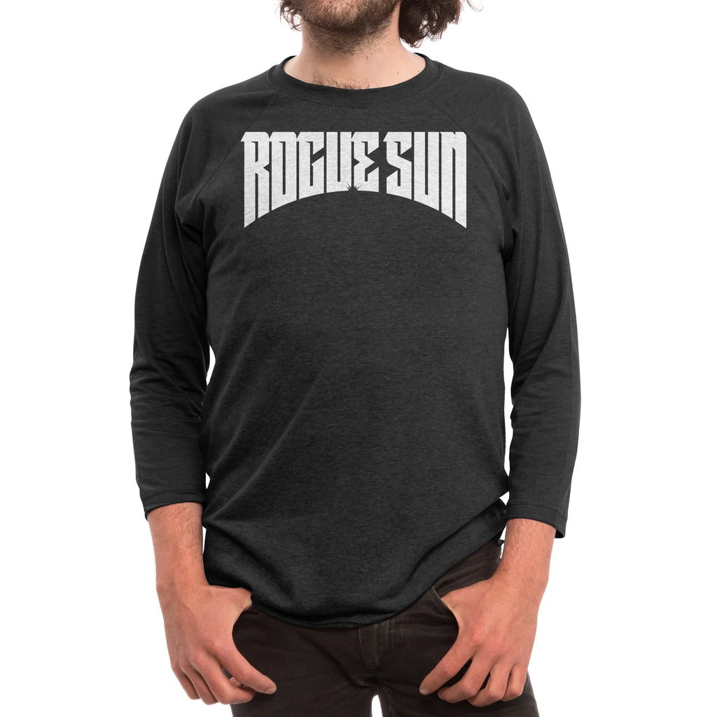 Rogue Sun Logo (White) — Mens Longsleeve T Shirt