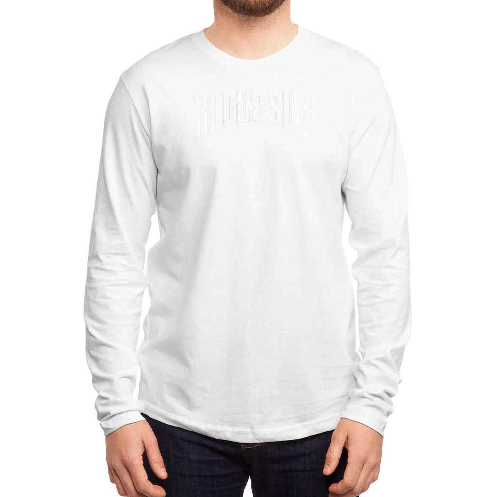 Rogue Sun Logo (White) — Mens Longsleeve T Shirt