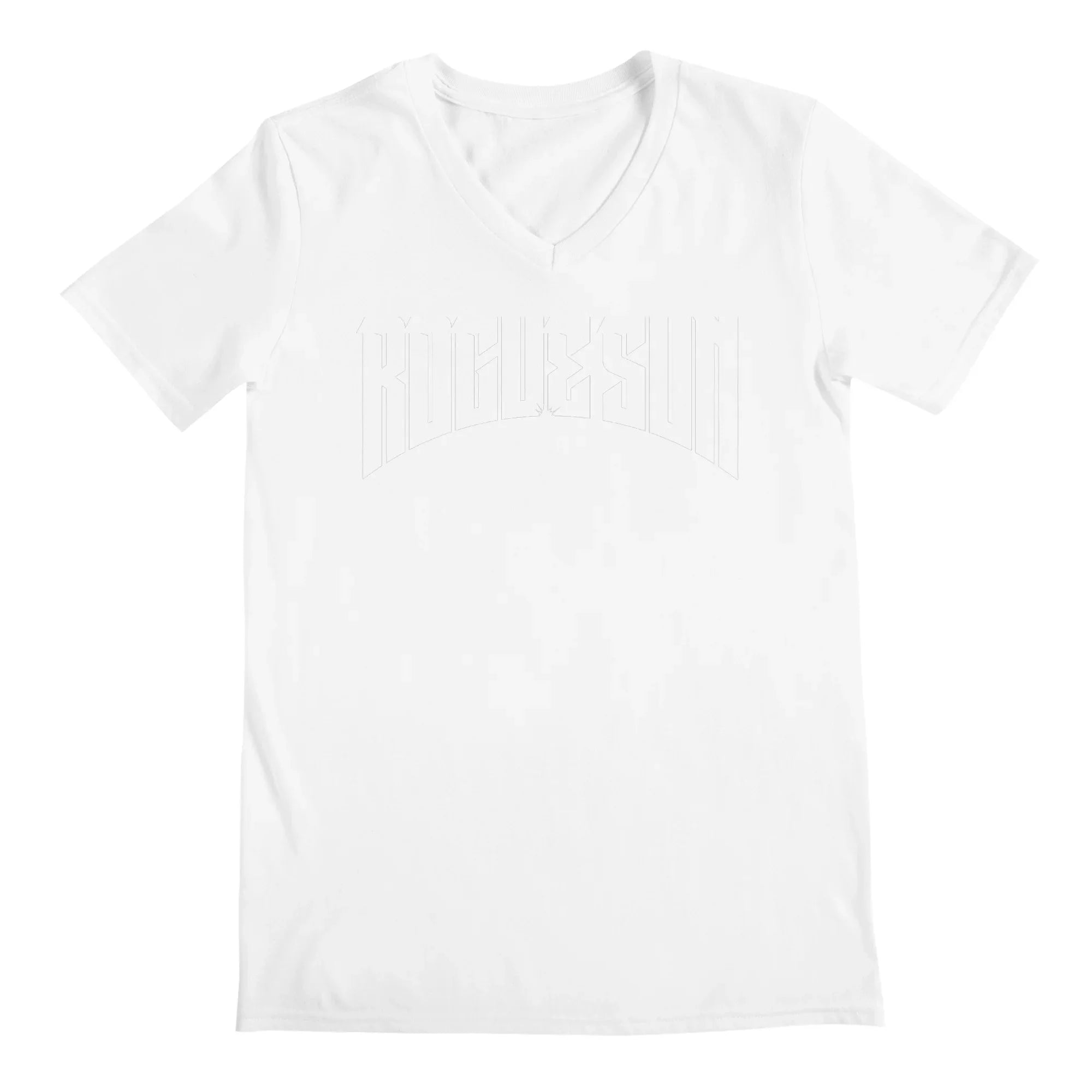 Rogue Sun Logo (White) — Mens V Neck