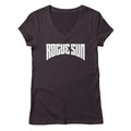 Rogue Sun Logo (White) — Womens V Neck