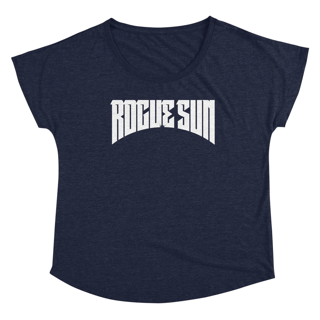 Rogue Sun Logo (White) — Womens Scoop Neck