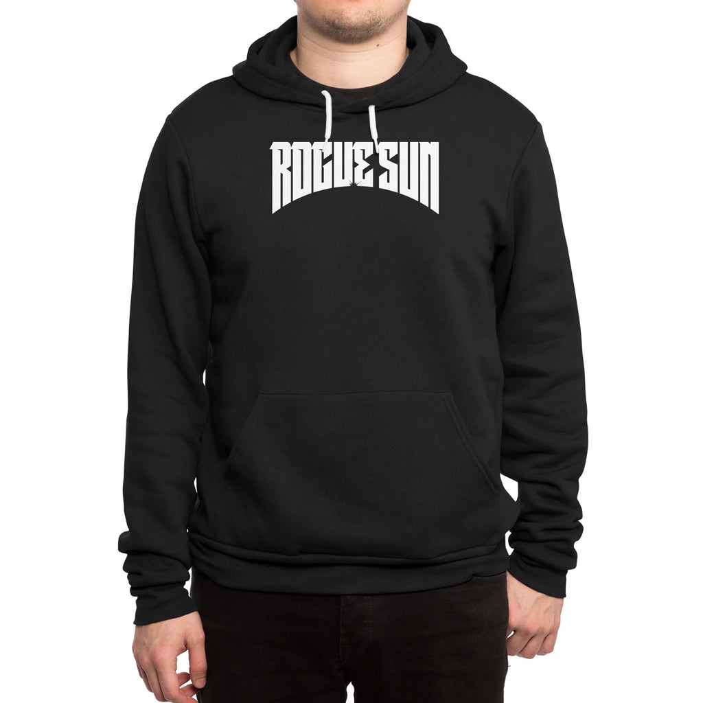 Rogue Sun Logo (White) — Mens Pullover Hoody
