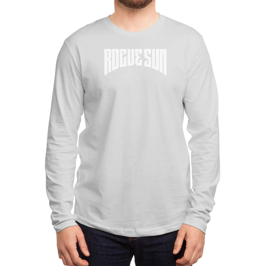 Rogue Sun Logo (White) — Mens Longsleeve T Shirt