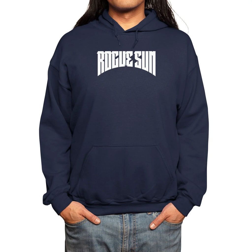 Rogue Sun Logo (White) — Mens Pullover Hoody