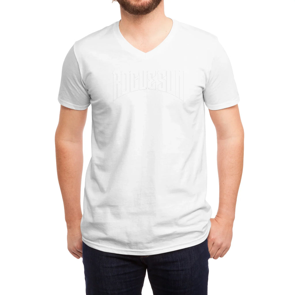 Rogue Sun Logo (White) — Mens V Neck