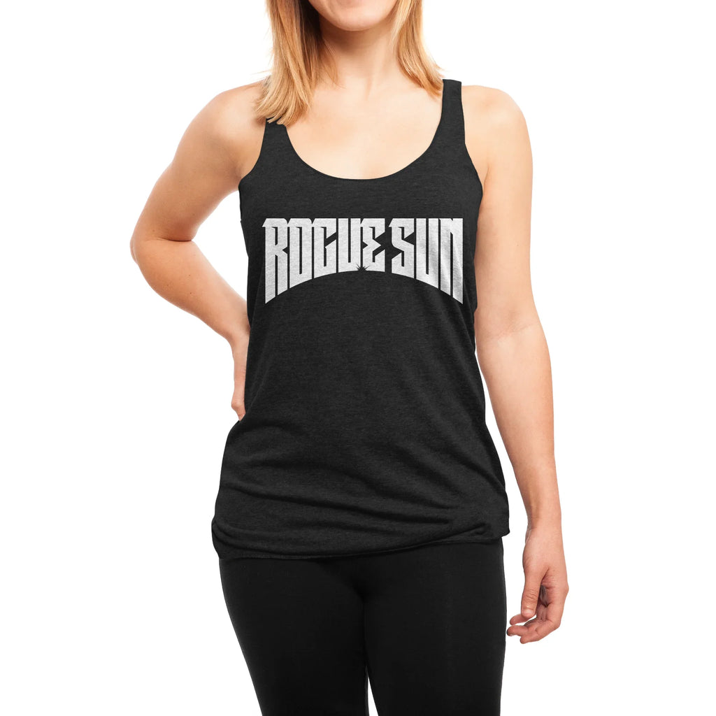 Rogue Sun Logo (White) — Womens Tank