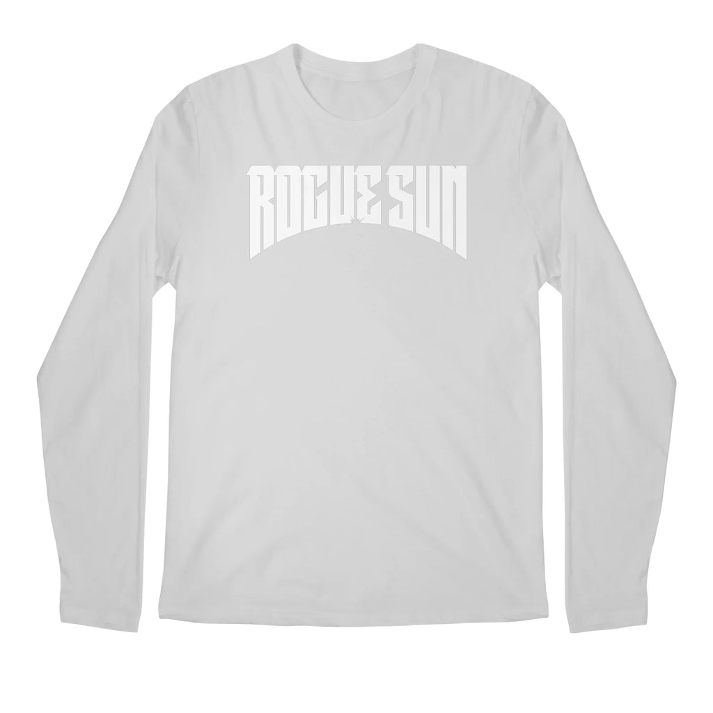 Rogue Sun Logo (White) — Mens Longsleeve T Shirt