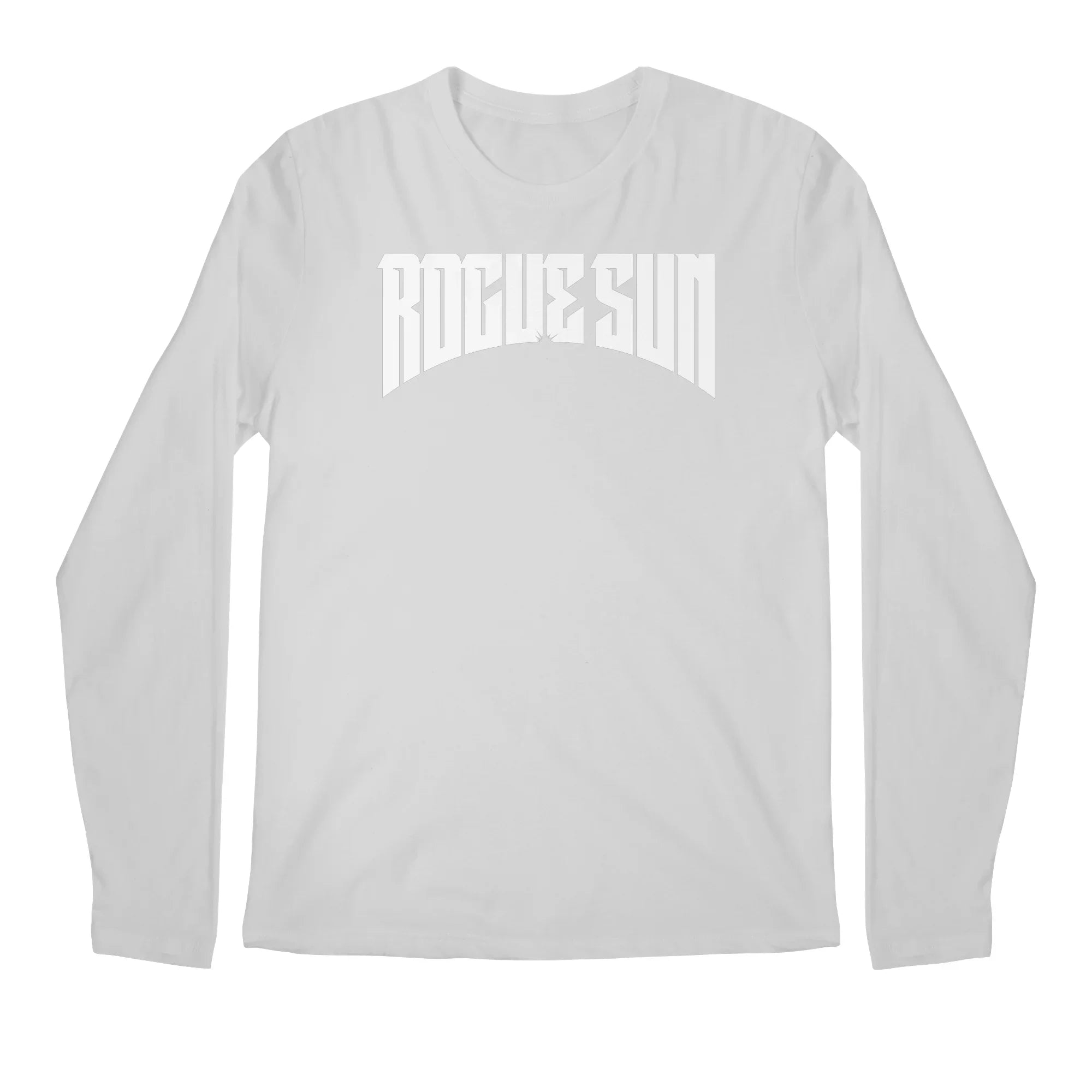 Rogue Sun Logo (White) — Mens Longsleeve T Shirt