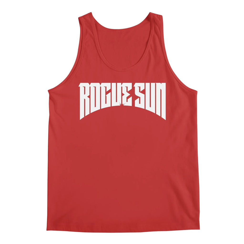 Rogue Sun Logo (White) — Mens Tank