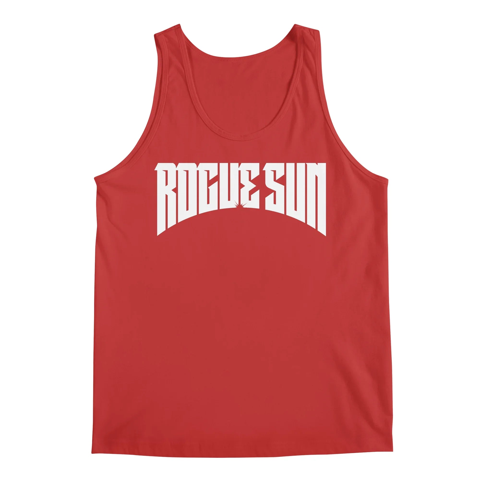 Rogue Sun Logo (White) — Mens Tank