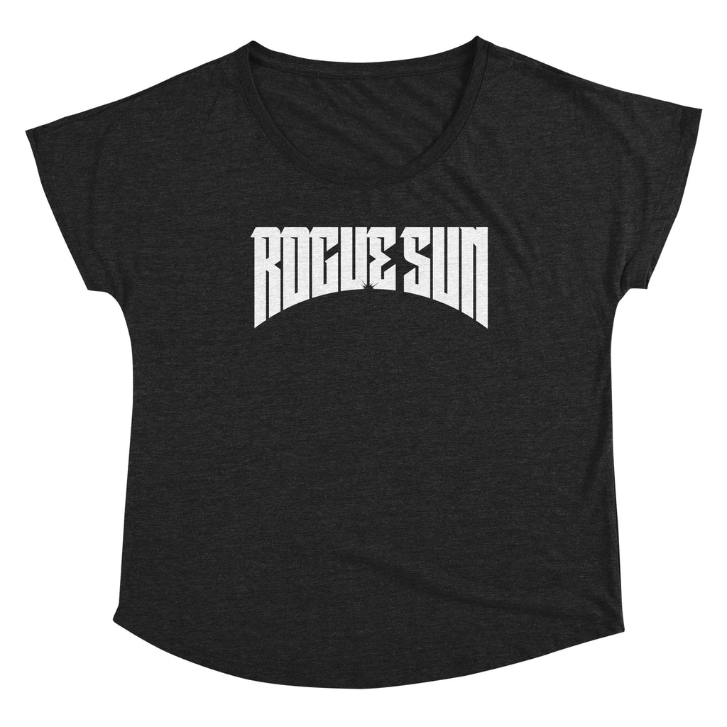 Rogue Sun Logo (White) — Womens Scoop Neck