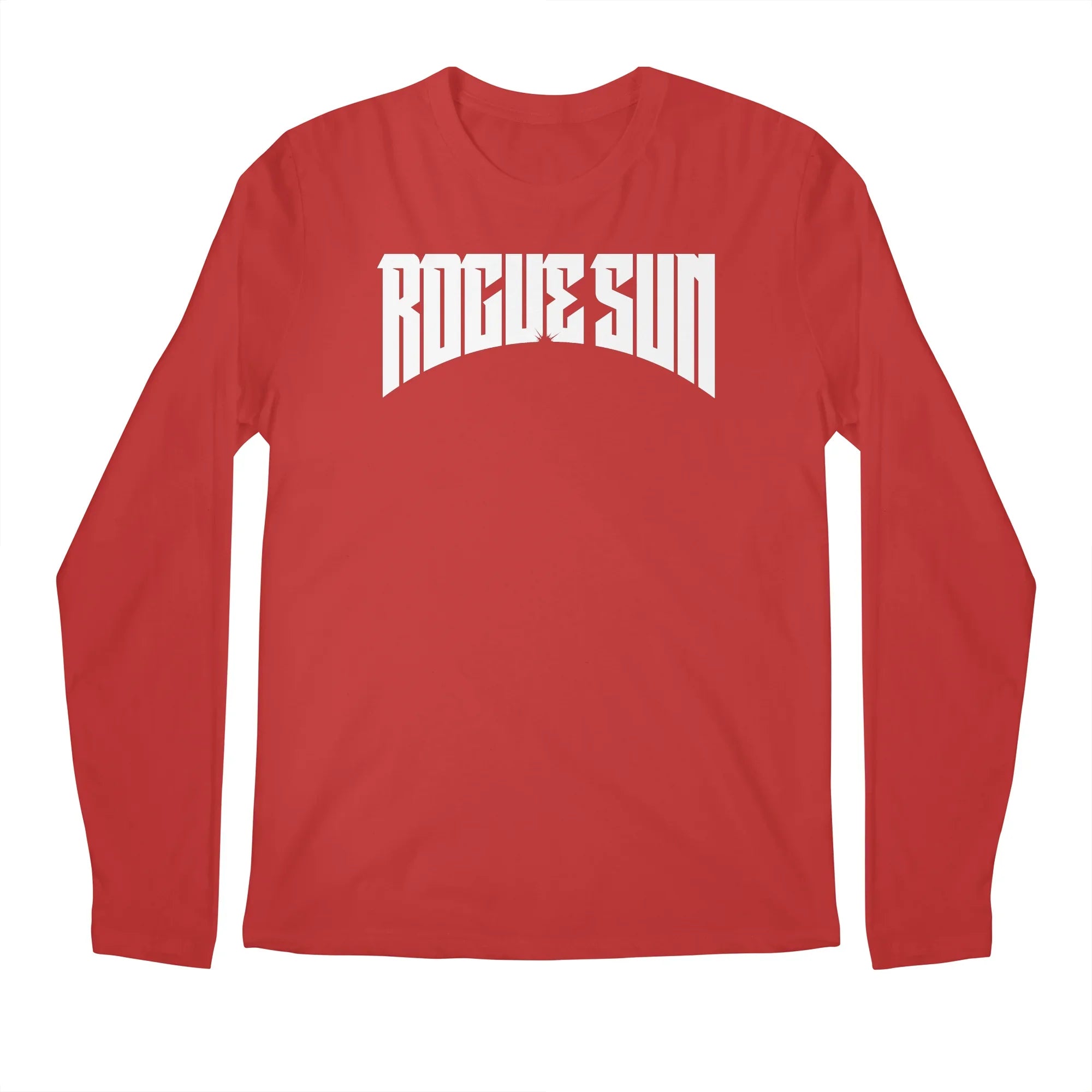 Rogue Sun Logo (White) — Mens Longsleeve T Shirt