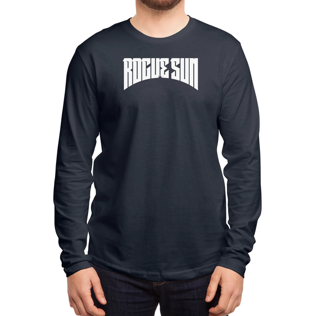Rogue Sun Logo (White) — Mens Longsleeve T Shirt