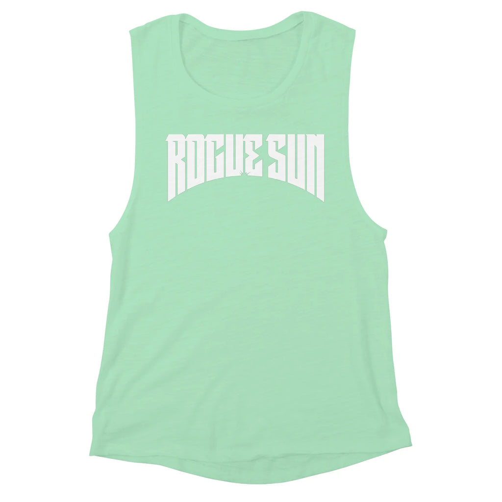 Rogue Sun Logo (White) — Womens Tank