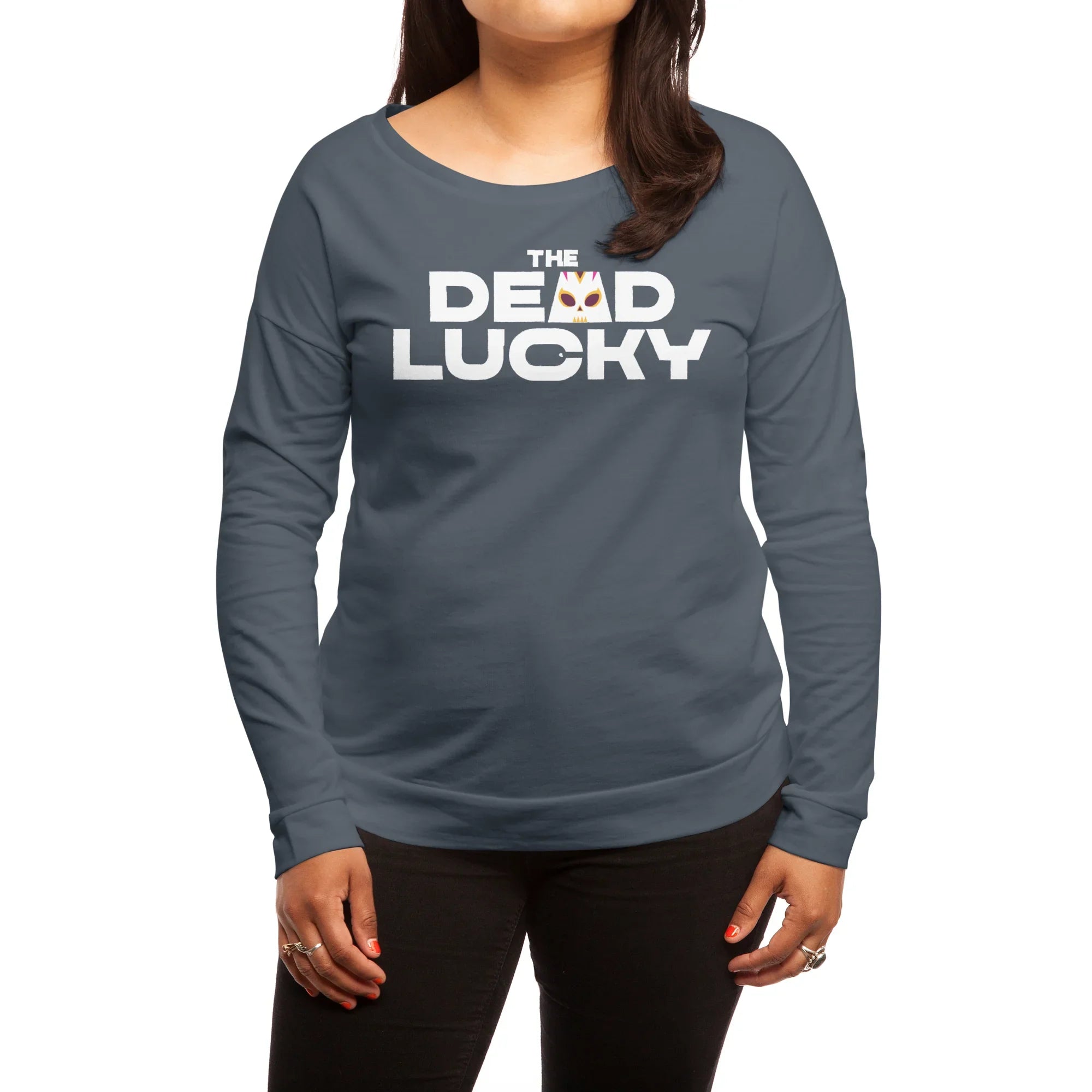 The Dead Lucky Logo — Womens Longsleeve T Shirt