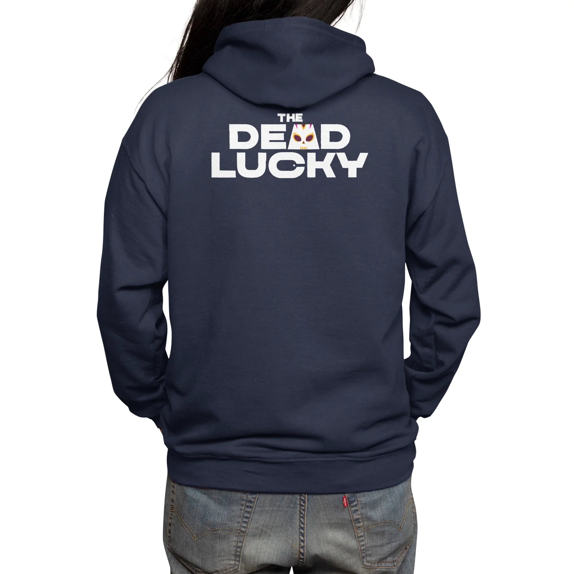 The Dead Lucky Logo — Mens Zip Up Hoody