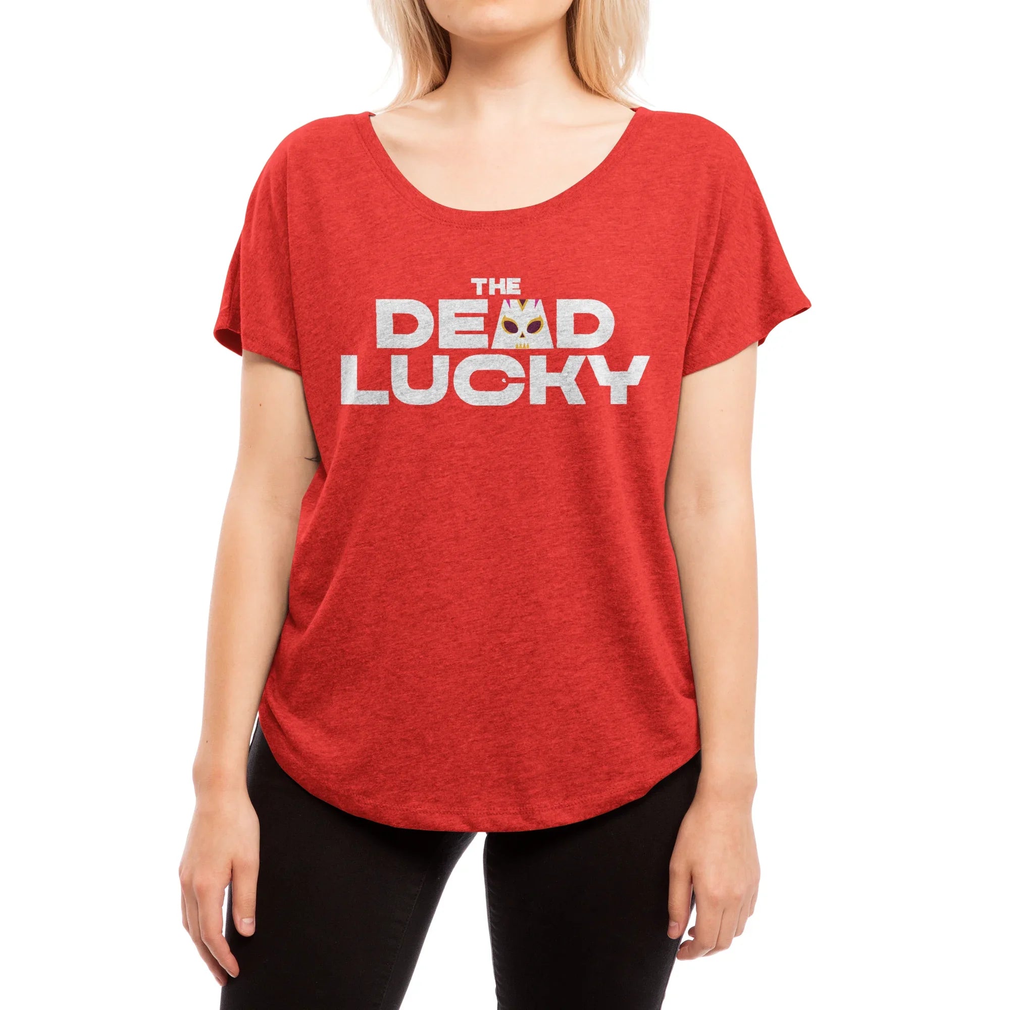 The Dead Lucky Logo — Womens Scoop Neck