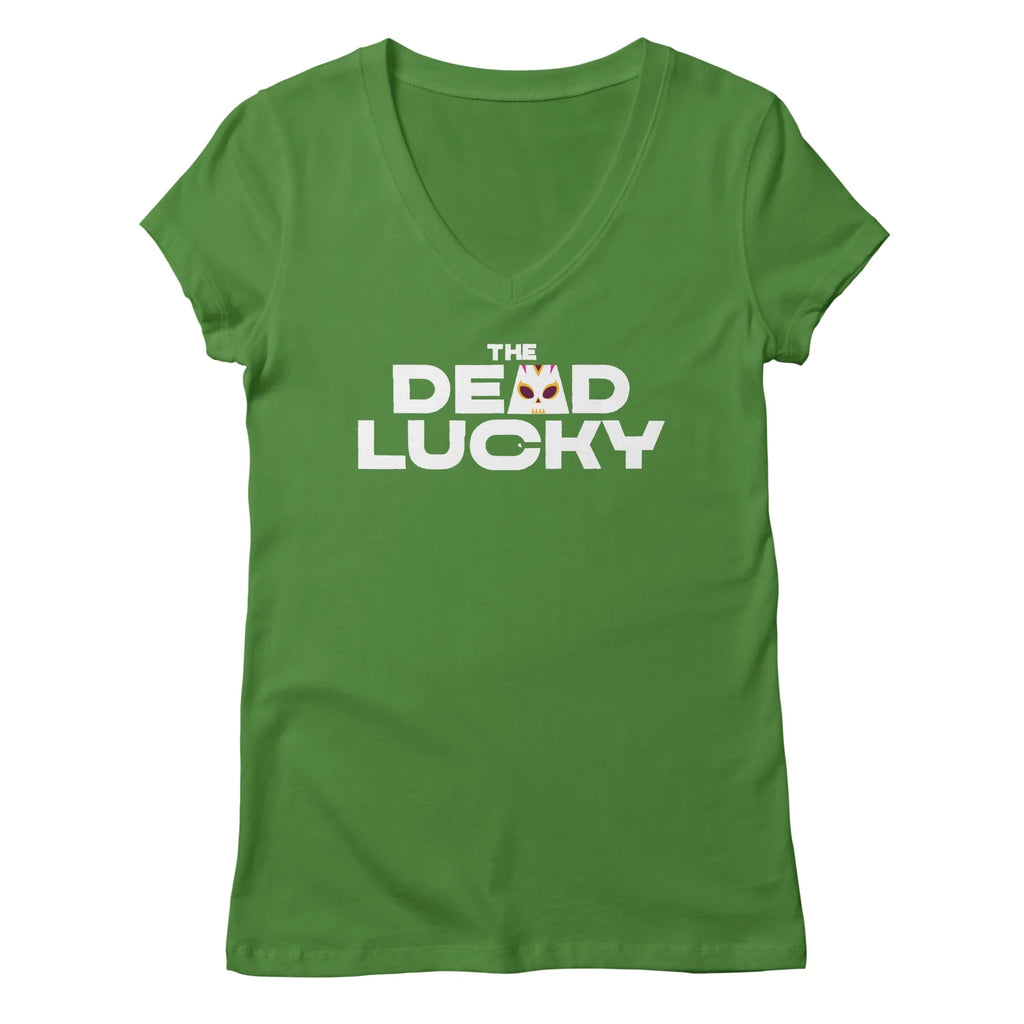 The Dead Lucky Logo — Womens V Neck