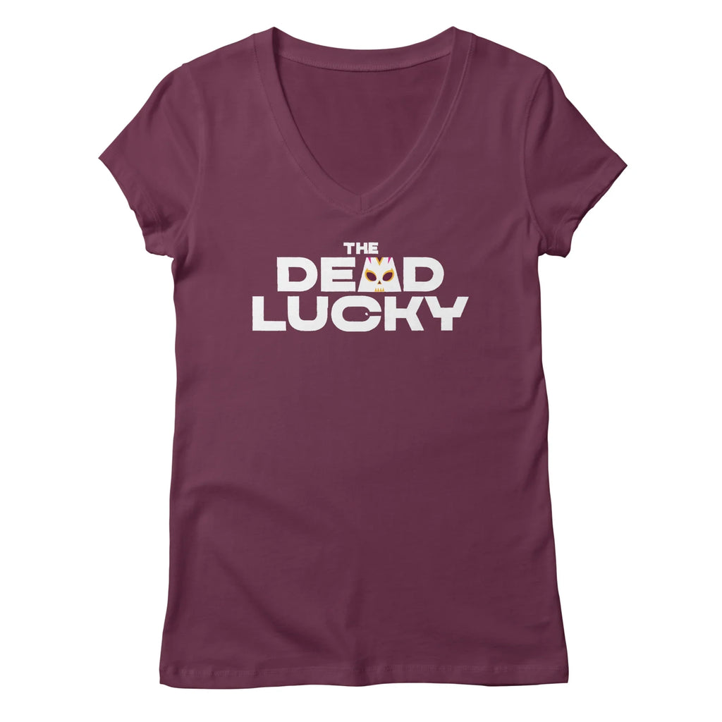 The Dead Lucky Logo — Womens V Neck