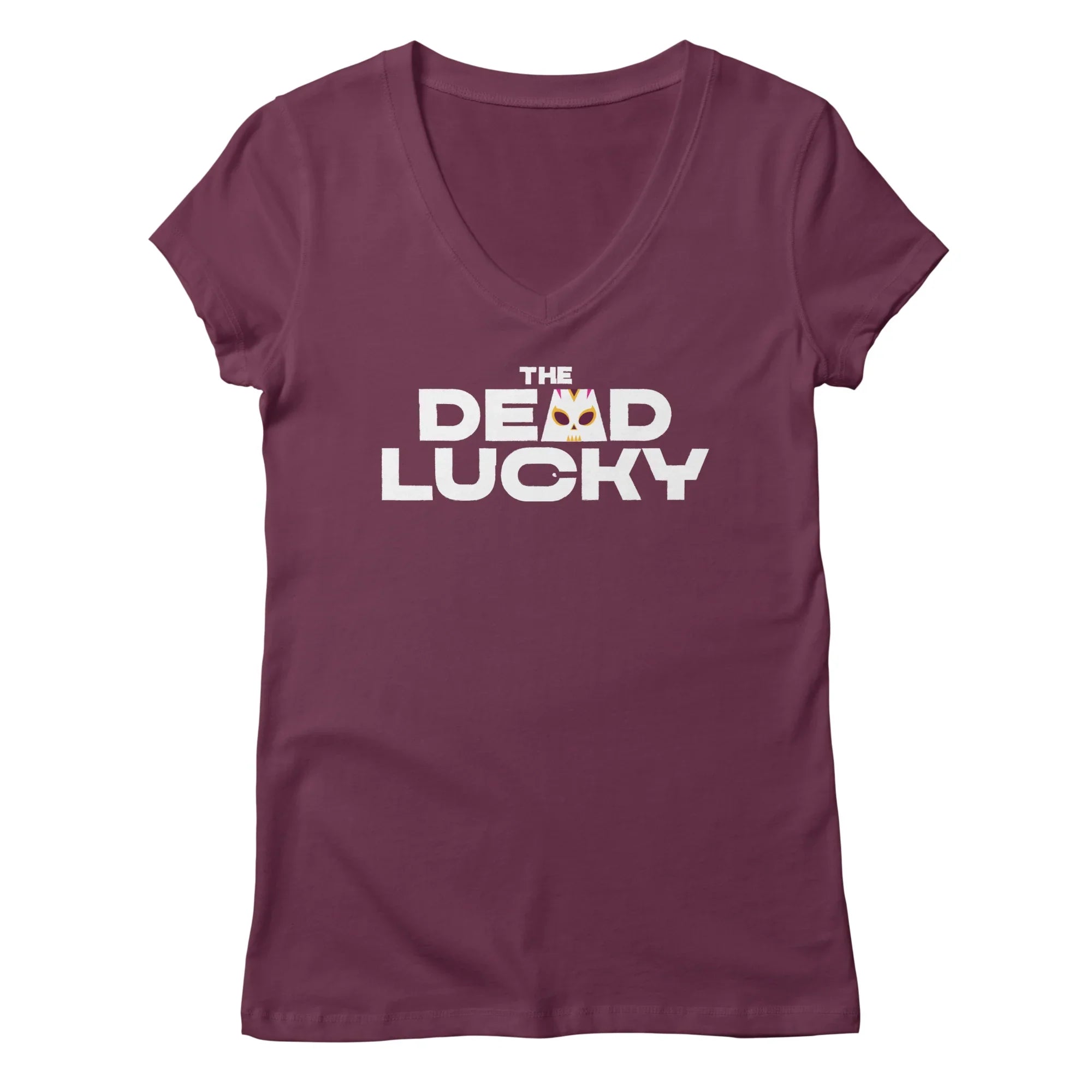 The Dead Lucky Logo — Womens V Neck