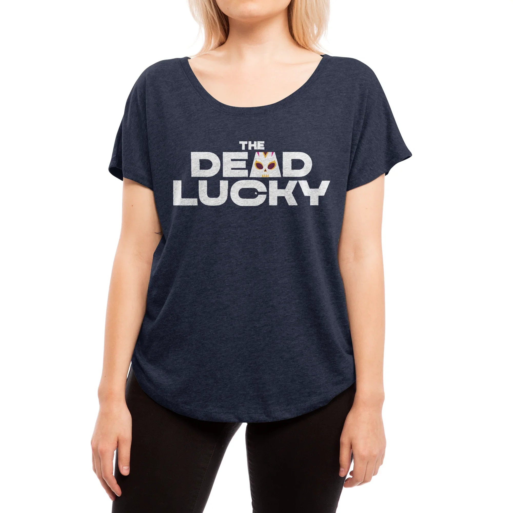 The Dead Lucky Logo — Womens Scoop Neck