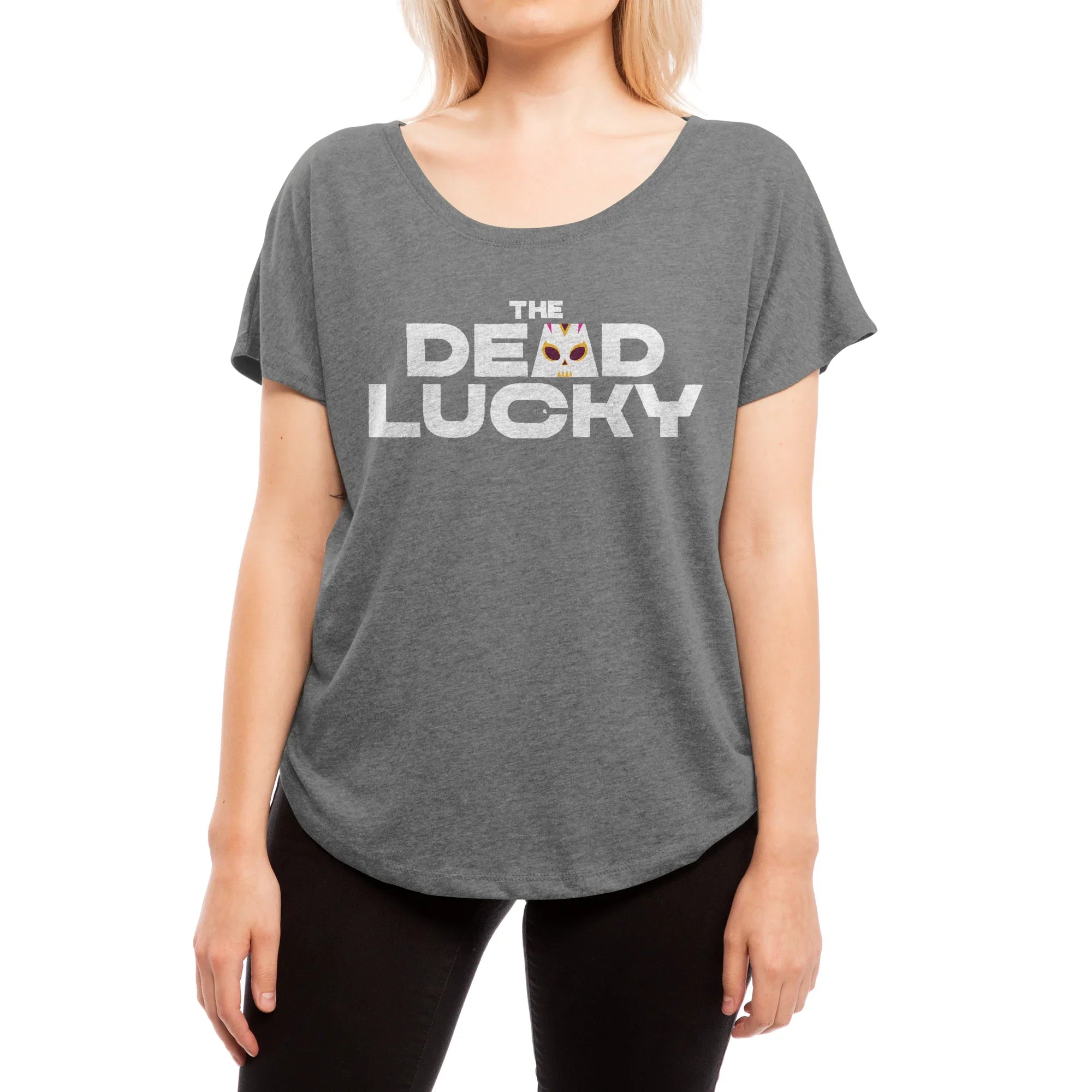 The Dead Lucky Logo — Womens Scoop Neck