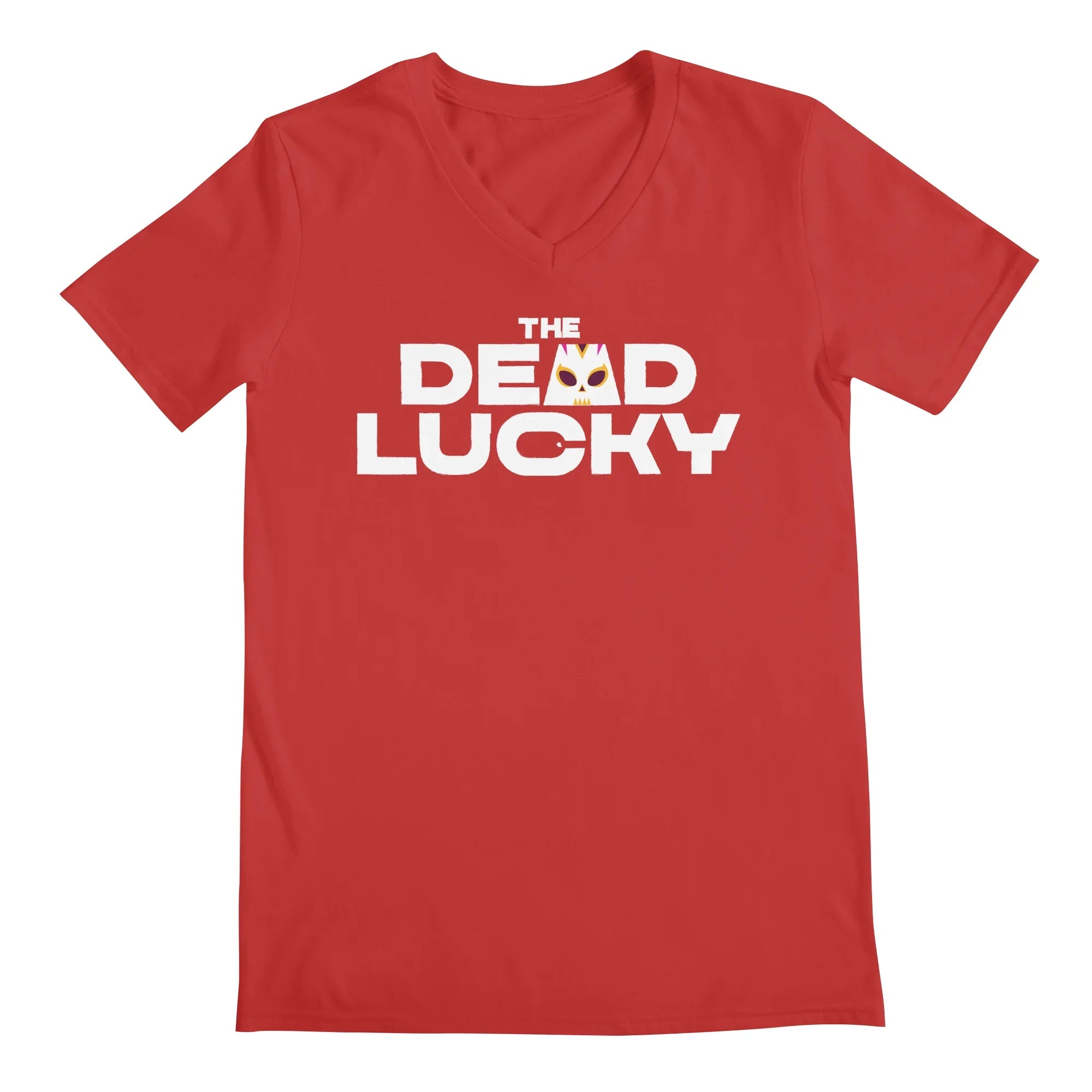 The Dead Lucky Logo — Mens V Neck