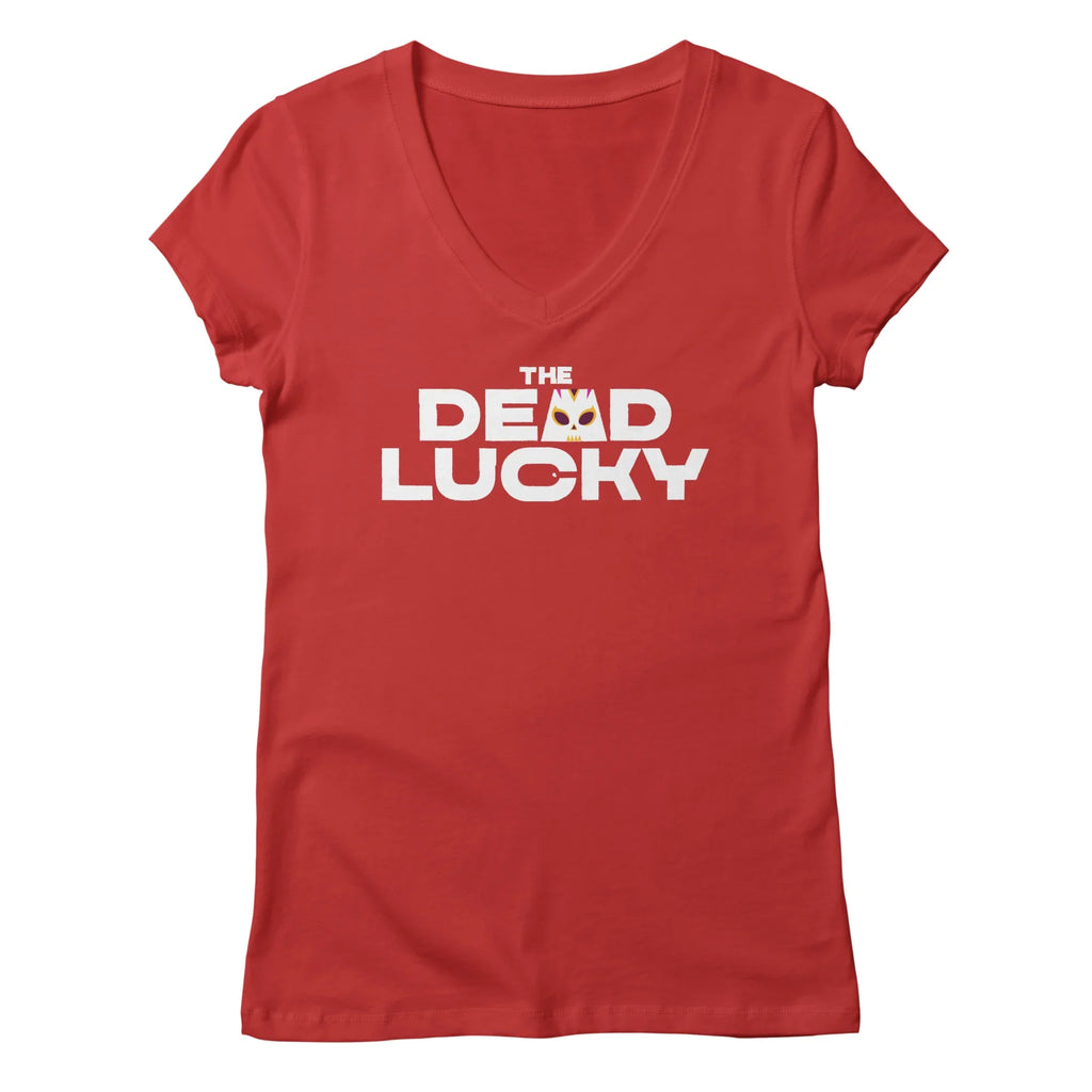 The Dead Lucky Logo — Womens V Neck