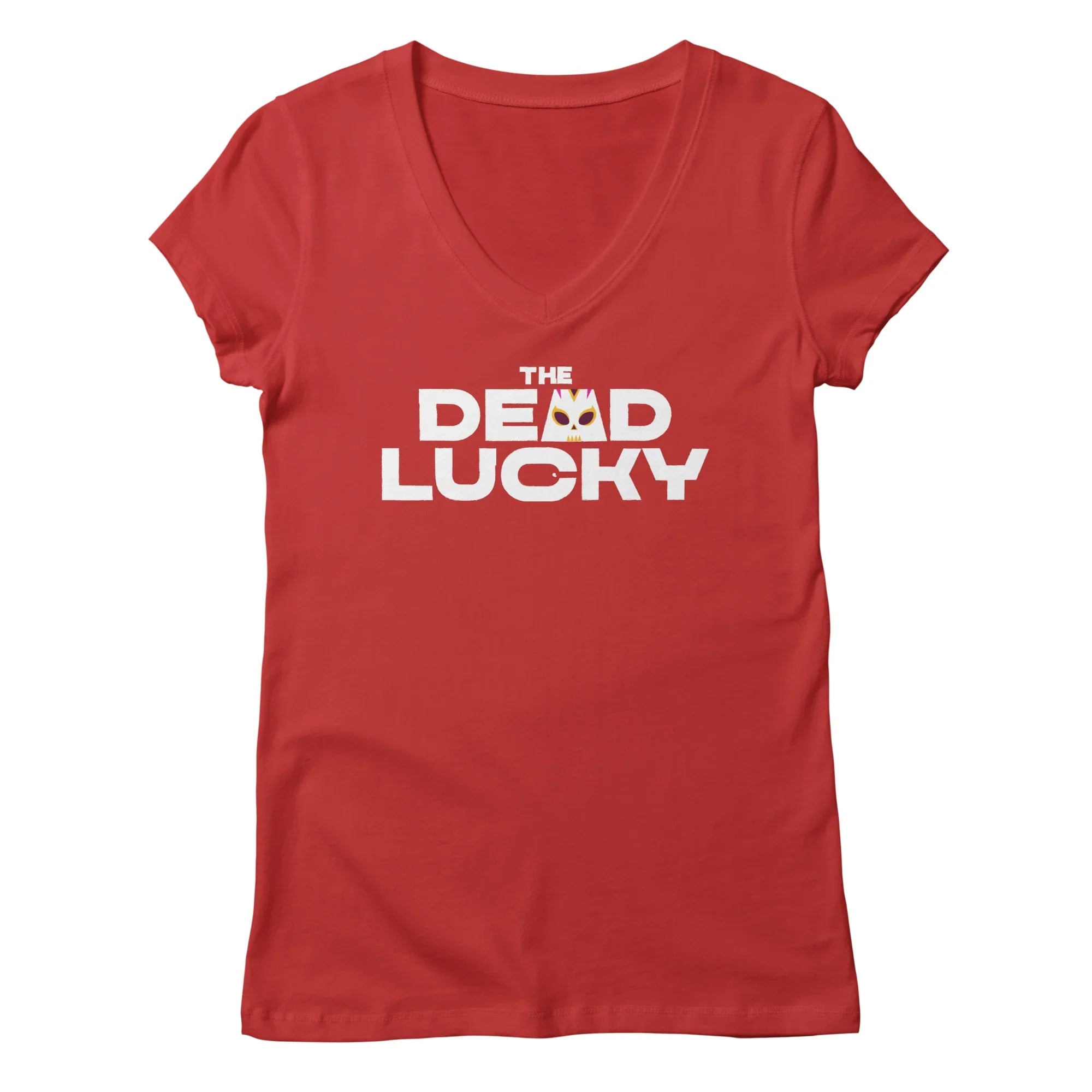 The Dead Lucky Logo — Womens V Neck