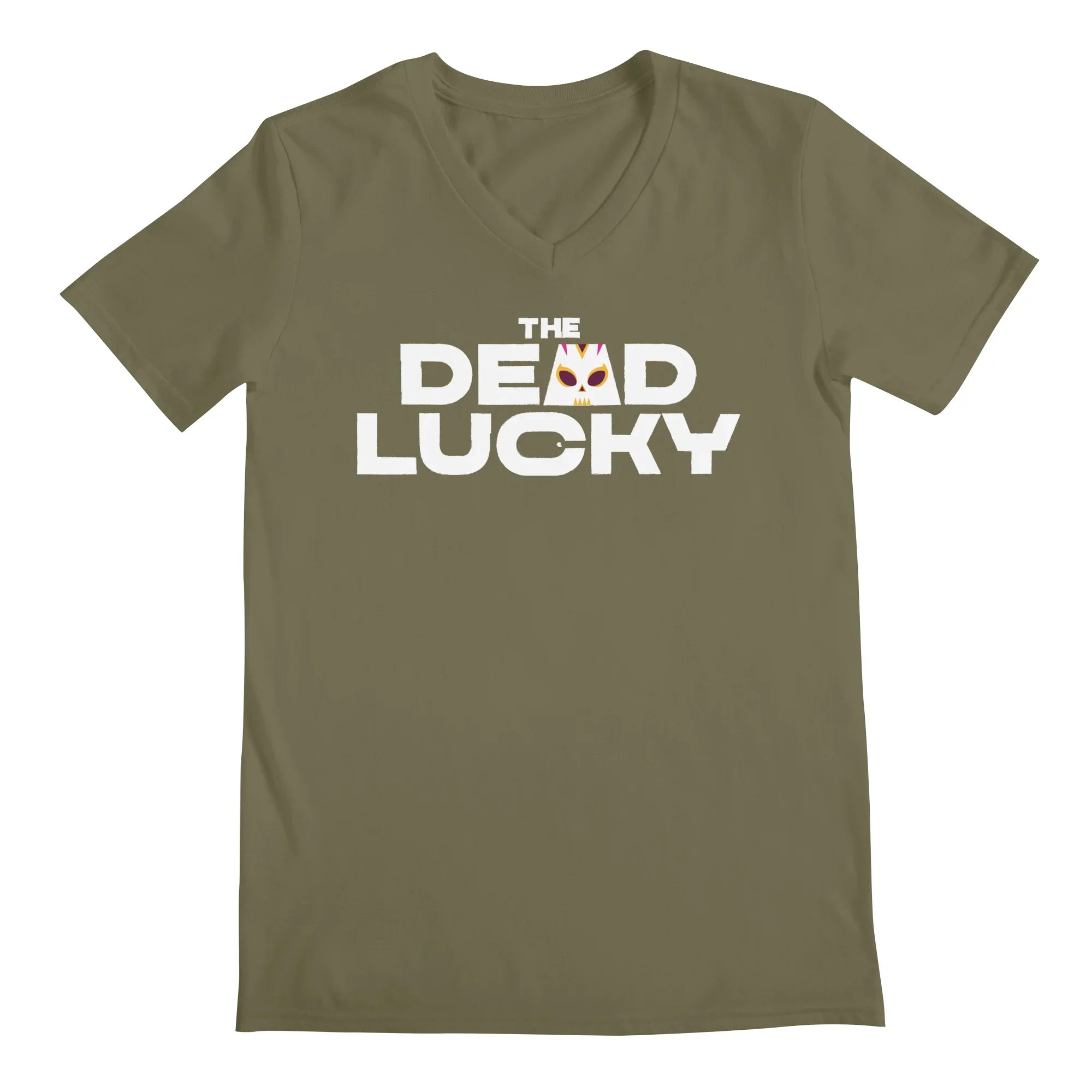 The Dead Lucky Logo — Mens V Neck