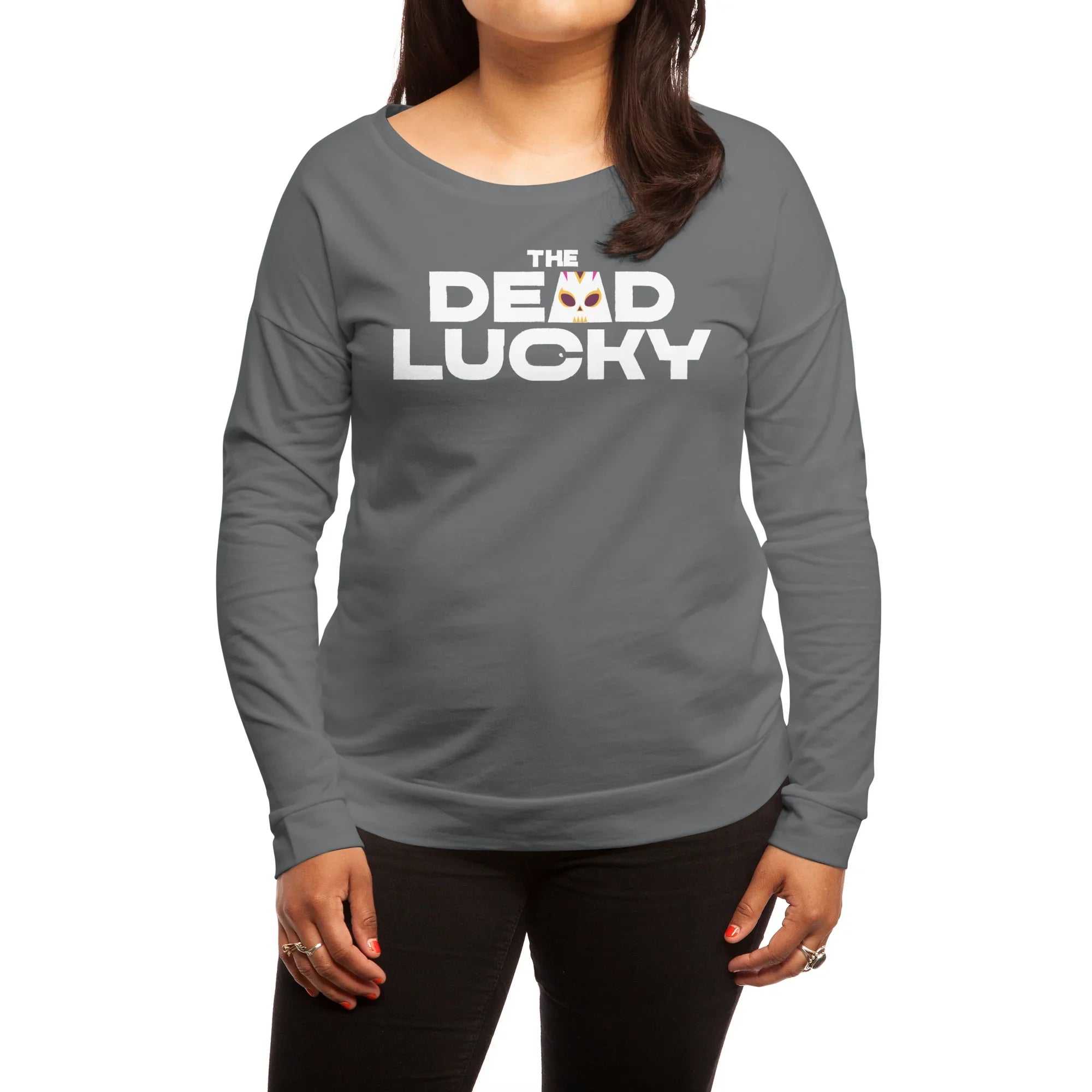 The Dead Lucky Logo — Womens Longsleeve T Shirt