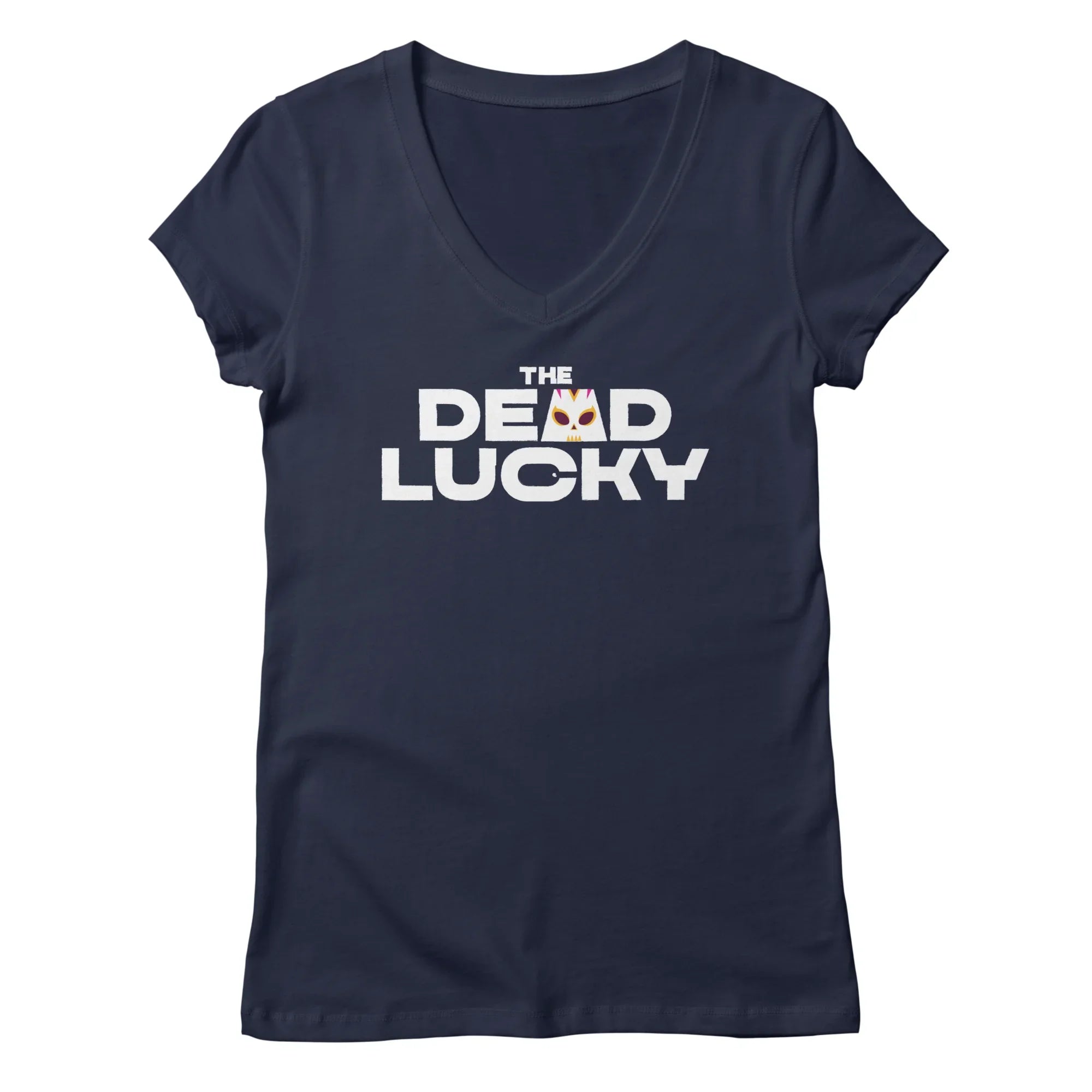 The Dead Lucky Logo — Womens V Neck