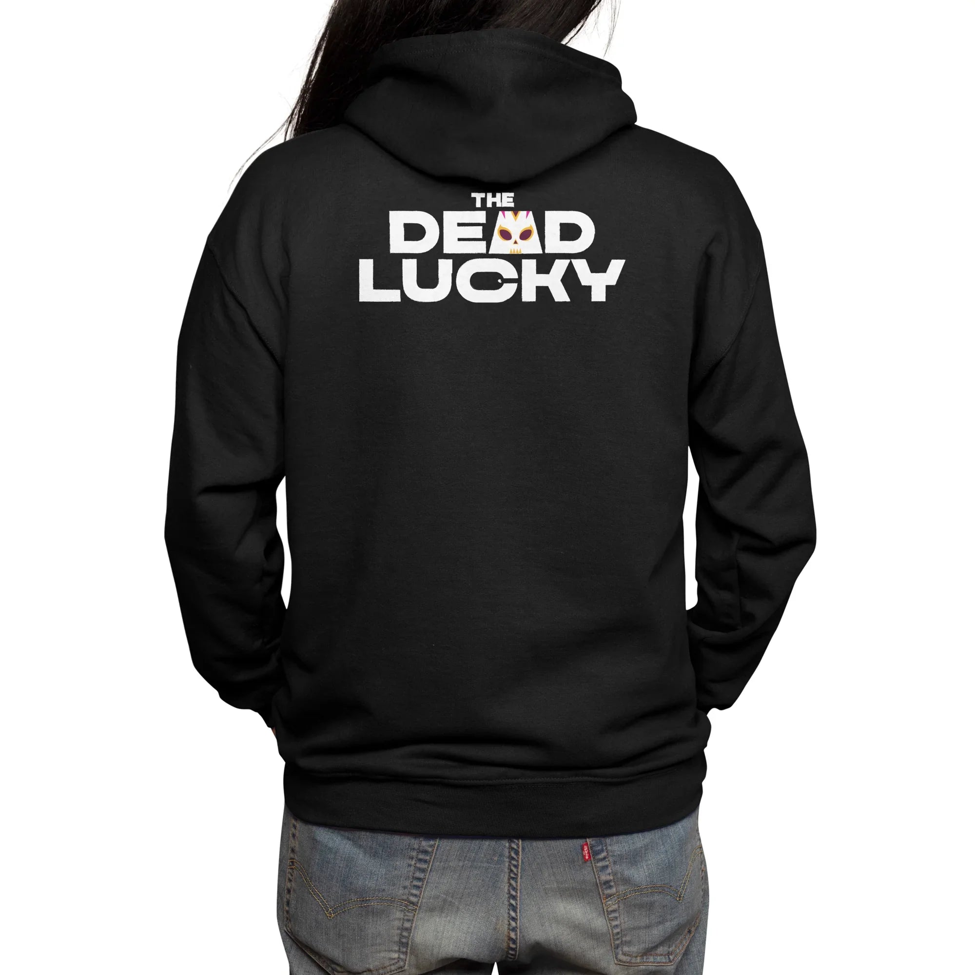 The Dead Lucky Logo — Mens Zip Up Hoody
