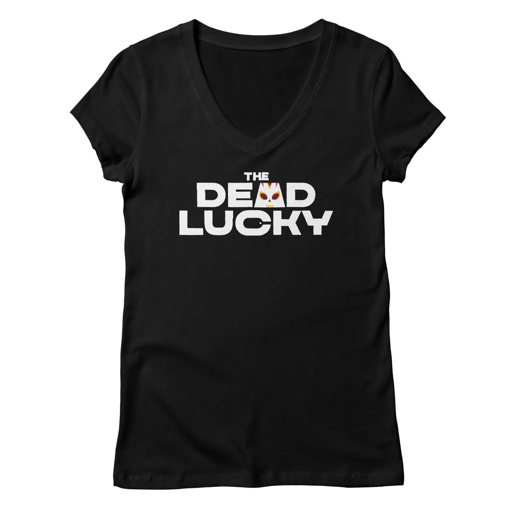 The Dead Lucky Logo — Womens V Neck