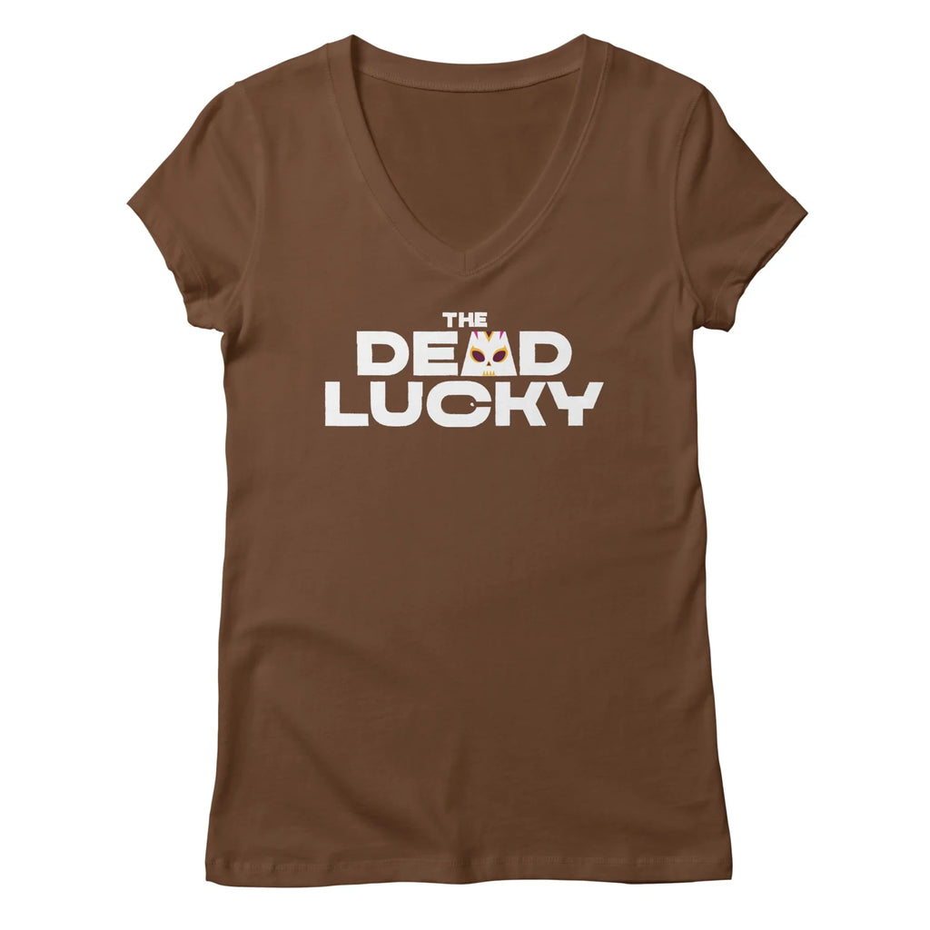 The Dead Lucky Logo — Womens V Neck