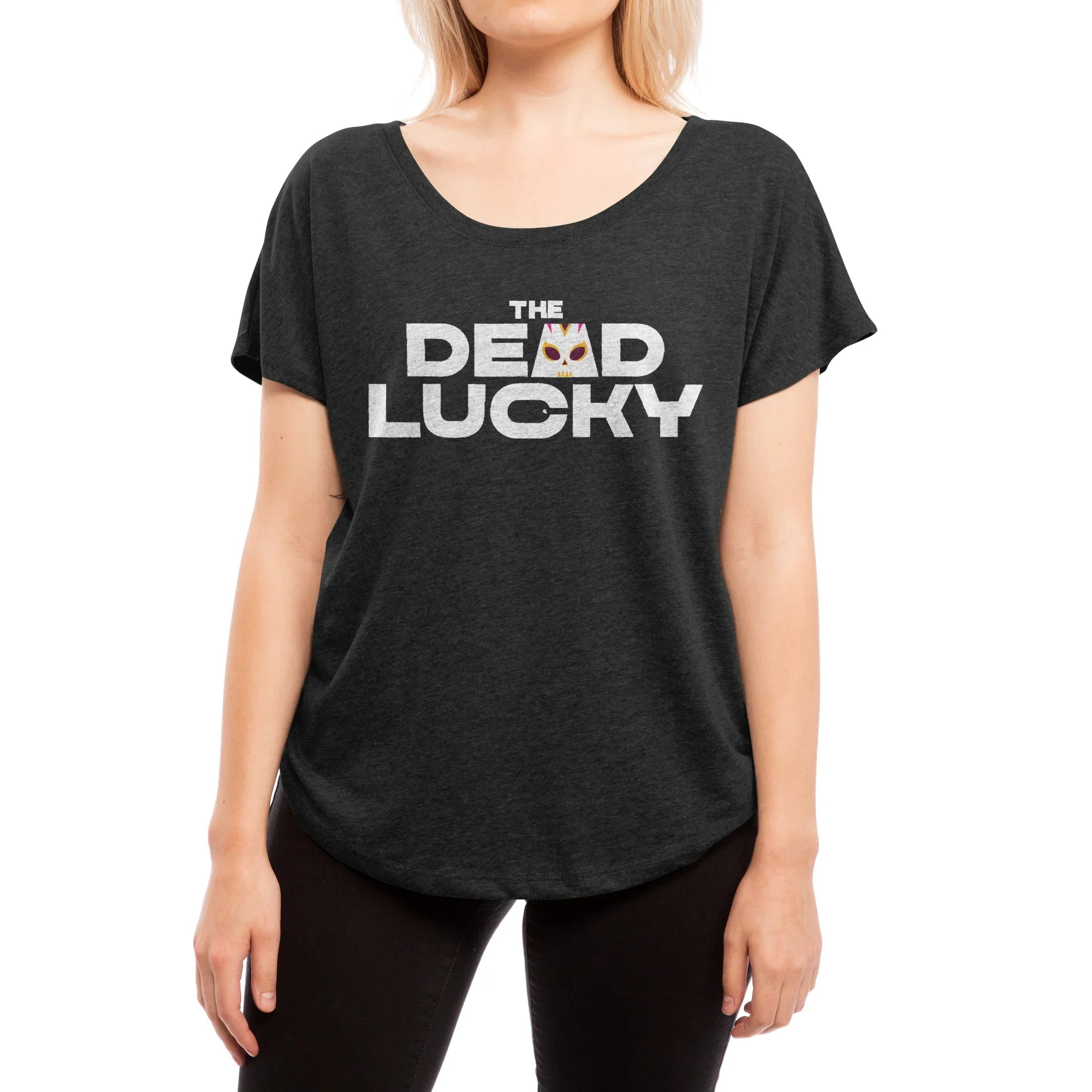 The Dead Lucky Logo — Womens Scoop Neck