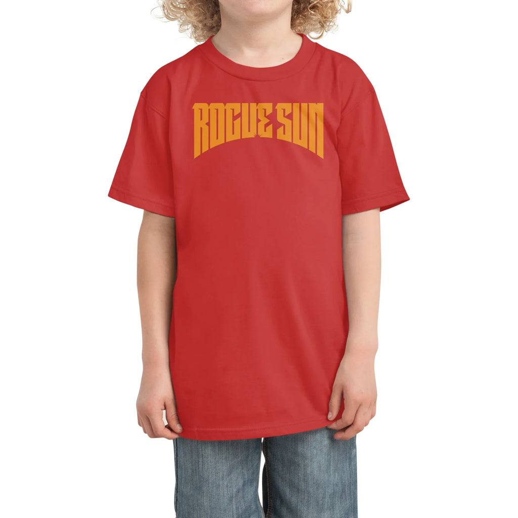Rogue Sun Logo (Orange) — Kids T Shirt