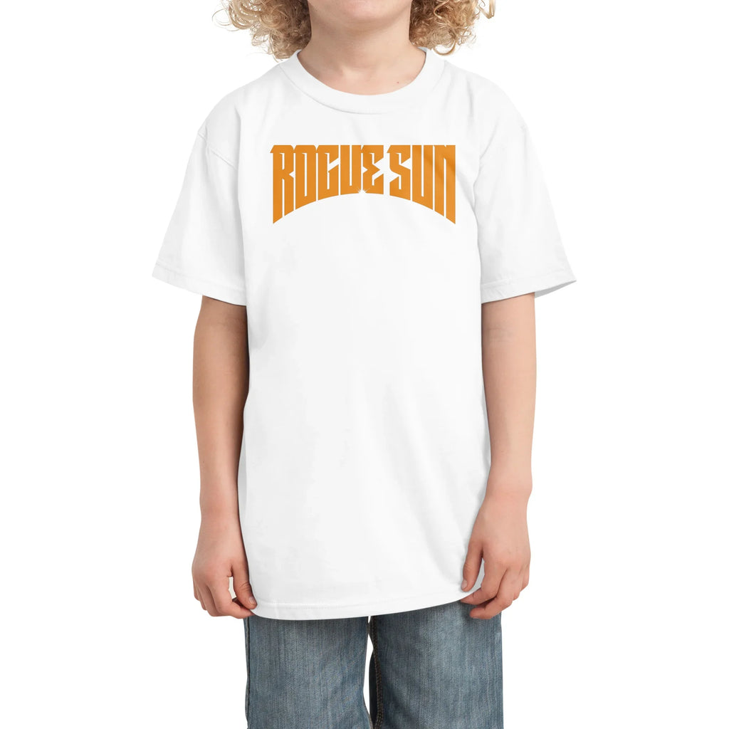 Rogue Sun Logo (Orange) — Kids T Shirt